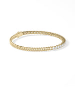 14K solid gold half tennis half curb link bracelet yellow gold side profile