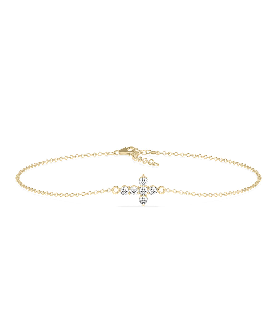 Diamond Cross Cable Bracelet media