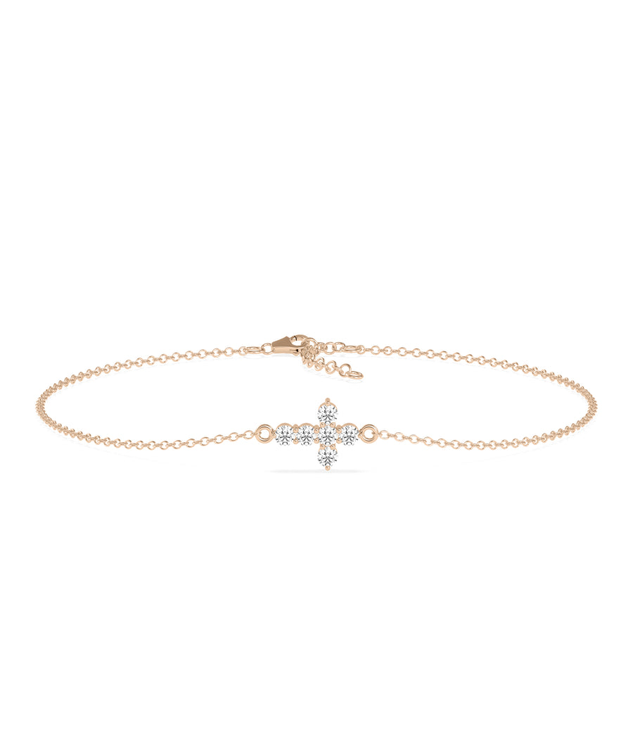 Diamond Cross Cable Bracelet media