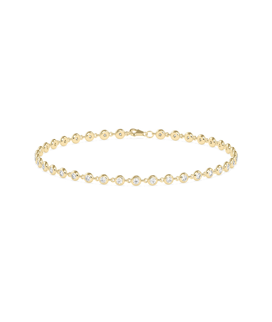 Diamond Bezel Link Bracelet media