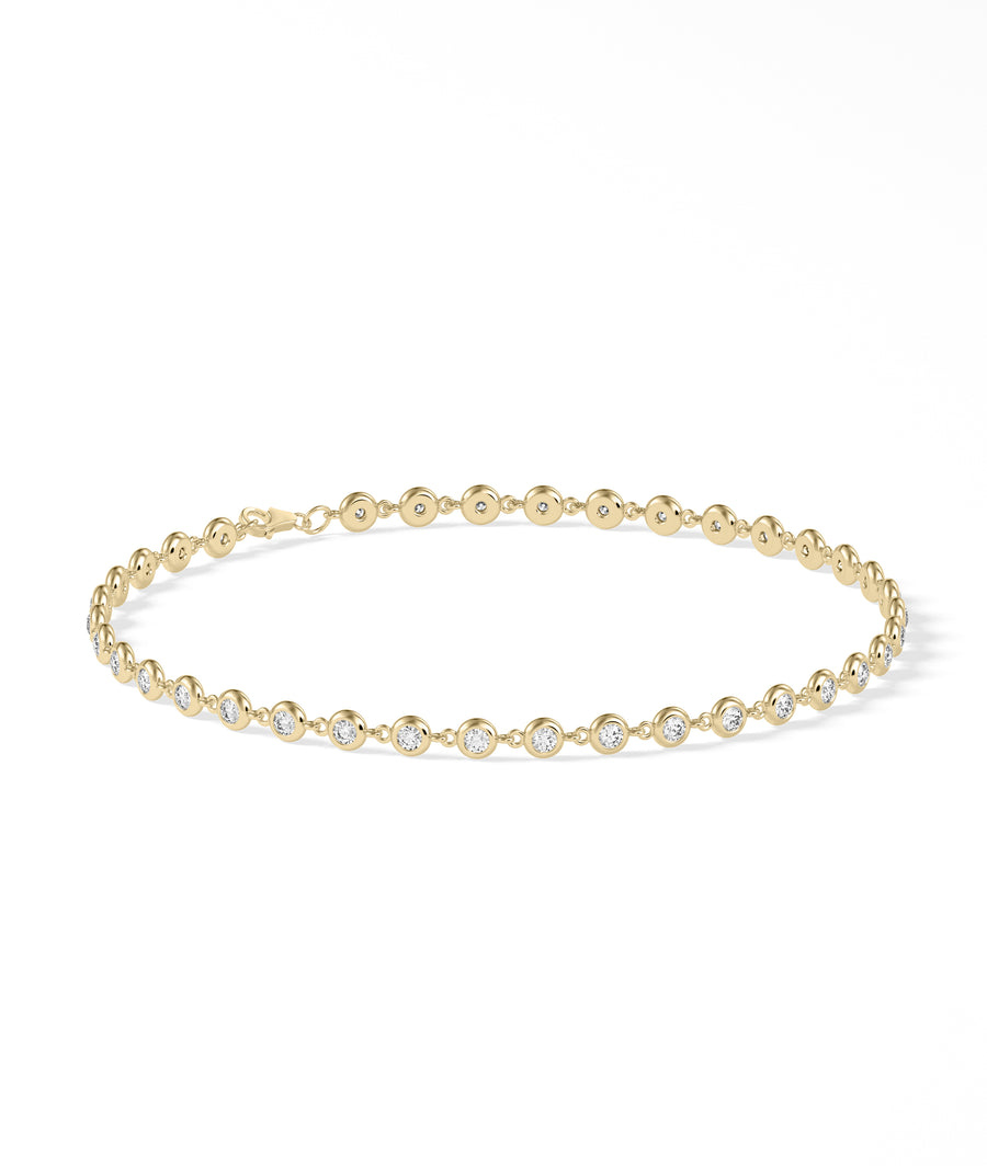 Diamond Bezel Link Bracelet media