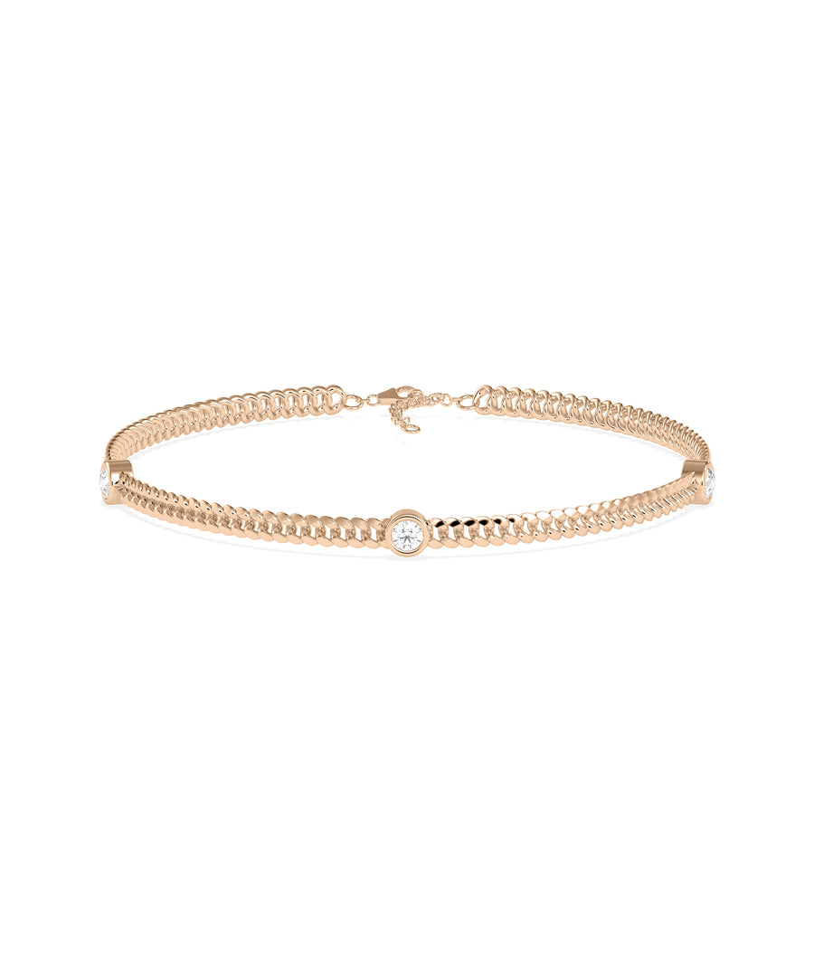 Curb Link Diamond Station Bracelet media