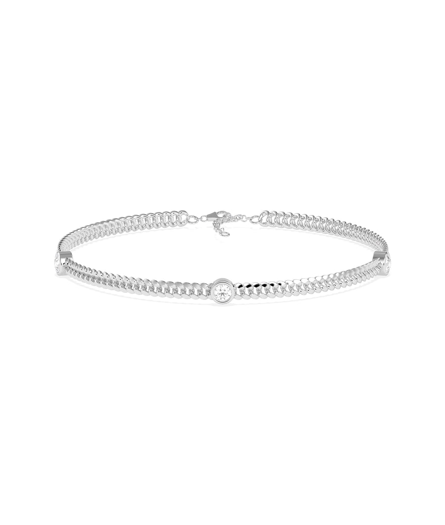 Curb Link Diamond Station Bracelet media