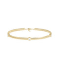 Curb Link Diamond Station Bracelet