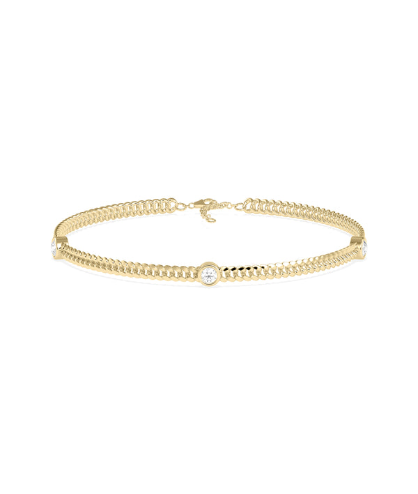 Curb Link Diamond Station Bracelet media