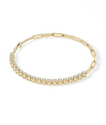 Diamond Tennis & Paper Clip Bracelet media