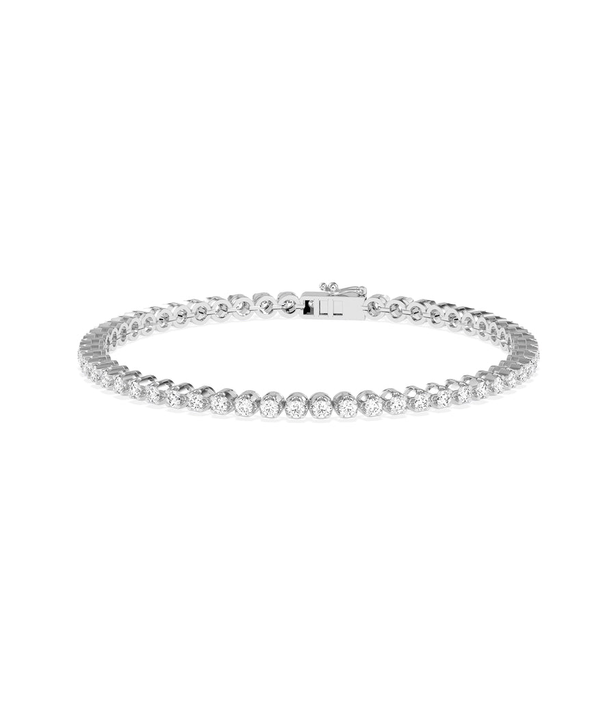 Bezel Set Diamond Tennis Bracelet media