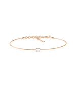 Solitaire Diamond Wire Bracelet media