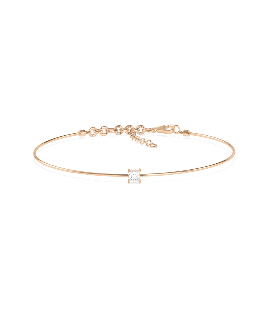Solitaire Diamond Wire Bracelet media