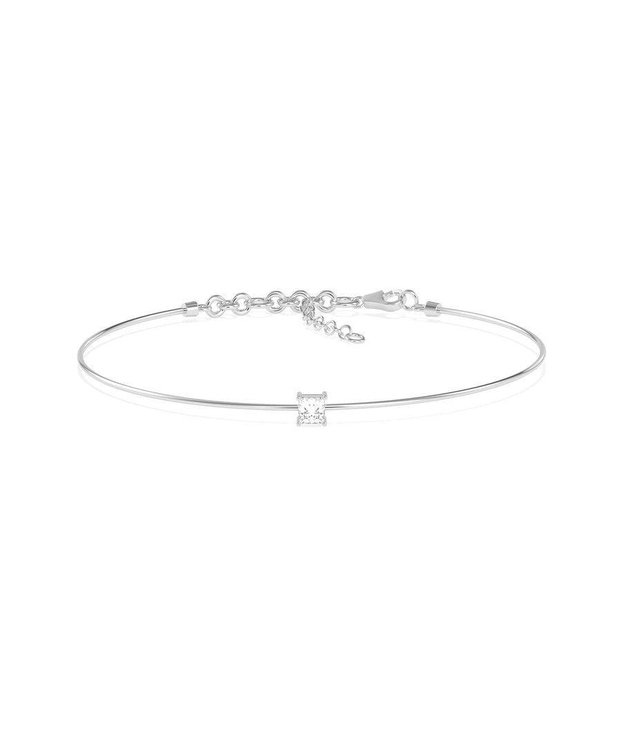 Solitaire Diamond Wire Bracelet media