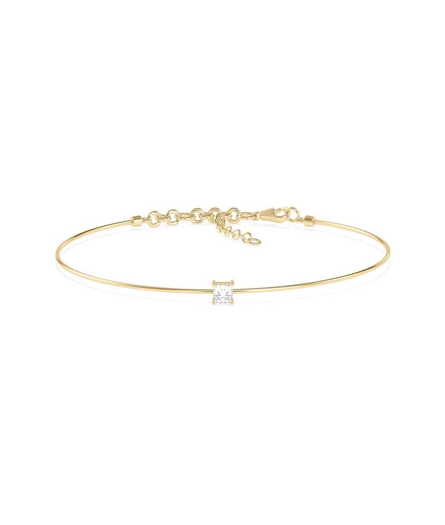 Solitaire Diamond Wire Bracelet media