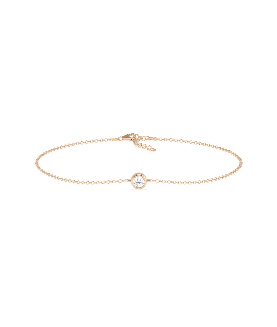 Diamond Bezel Solitaire Bracelet media