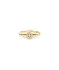 Diamond Starburst Signet Ring