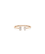 Mixed Cut Diamond Open Ring media