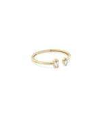 Mixed Cut Diamond Open Ring media