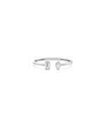 Mixed Cut Diamond Open Ring media