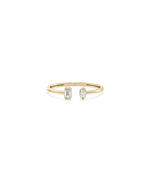 Mixed Cut Diamond Open Ring media