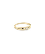 Dome Diamond Solitaire Band Ring media