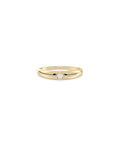 Dome Diamond Solitaire Band Ring