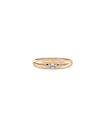 Emerald Cut Dome Diamond Solitaire Band Ring media