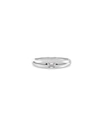 Emerald Cut Dome Diamond Solitaire Band Ring media
