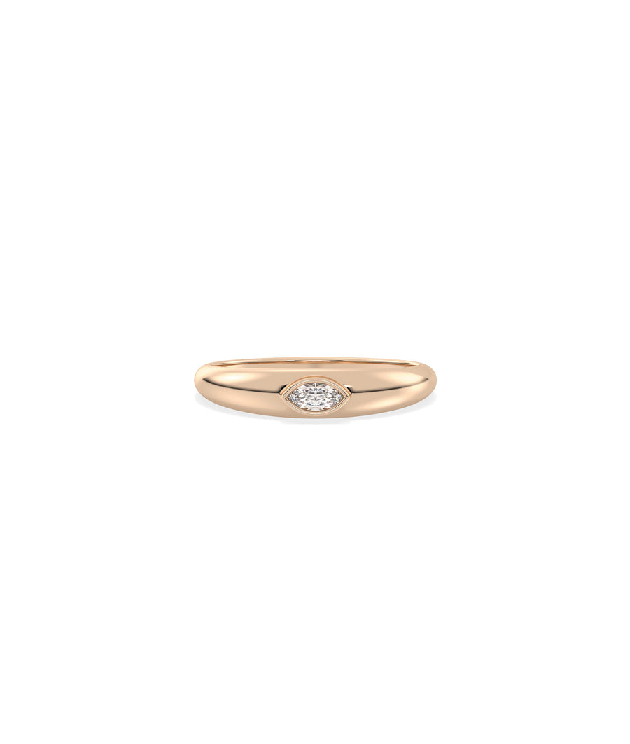 Dome Pear Shape Diamond Solitaire Band Ring media