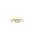 Dome Pear Shape Diamond Solitaire Band Ring