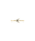 Diamond Side Ways Initial Letter Ring