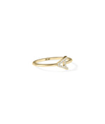 Diamond Side Ways Initial Letter Ring media