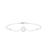 Diamond Initial Cable Link Bracelet media