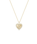 Diamond Fluted Initial Charm with Heart Solitaire