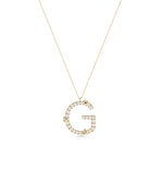 Diamond Initial with Gold Heart Charm media