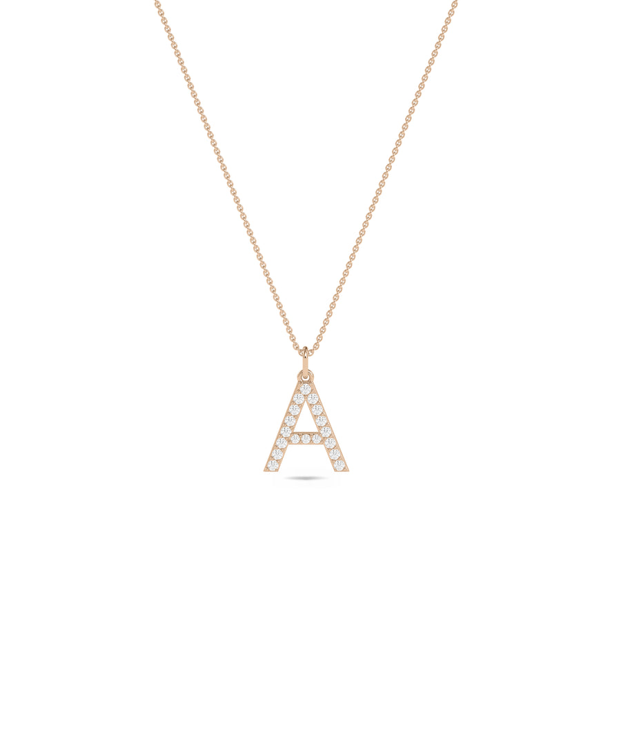 Diamond Pave Initial Charm media