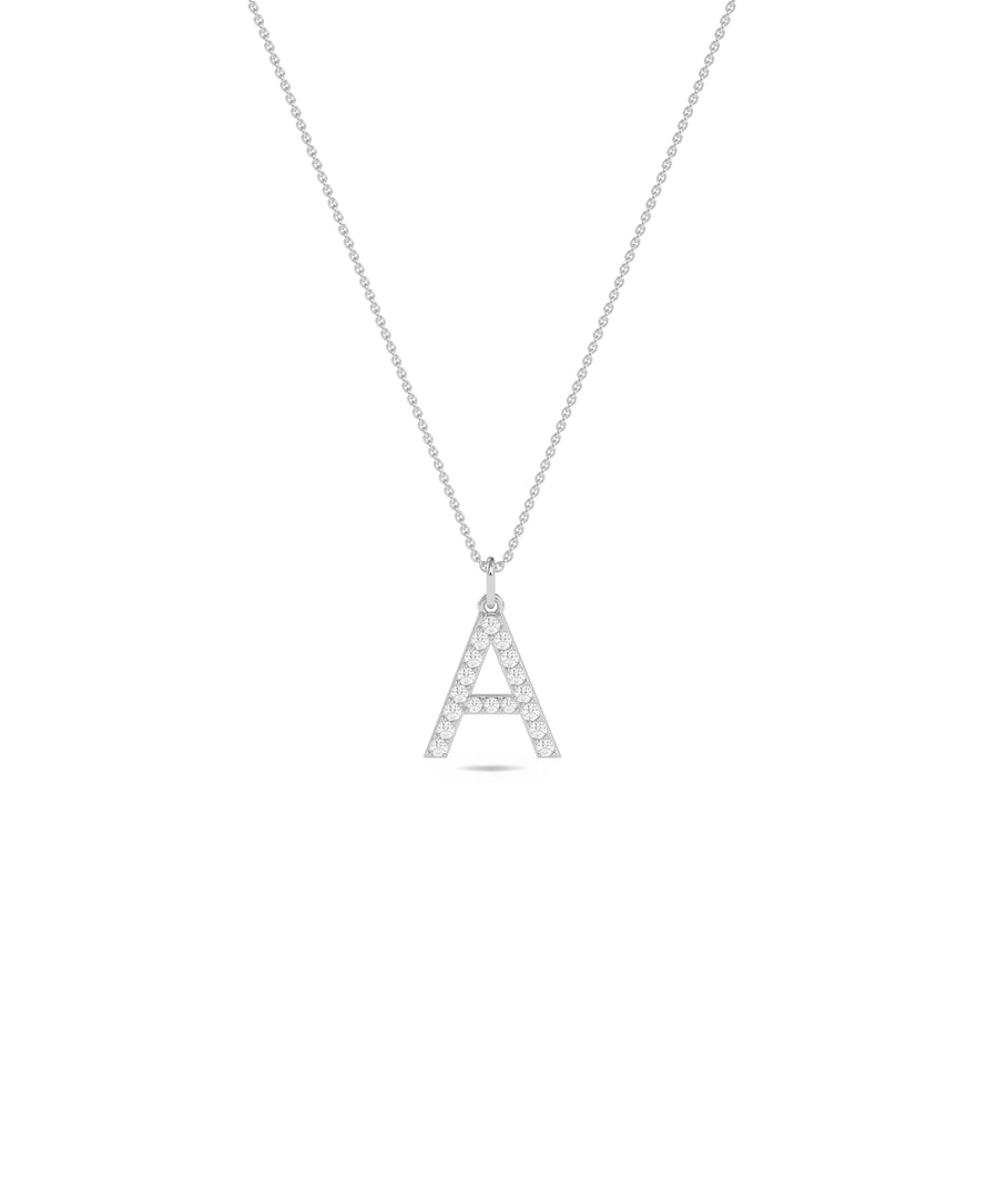 Diamond Pave Initial Charm media