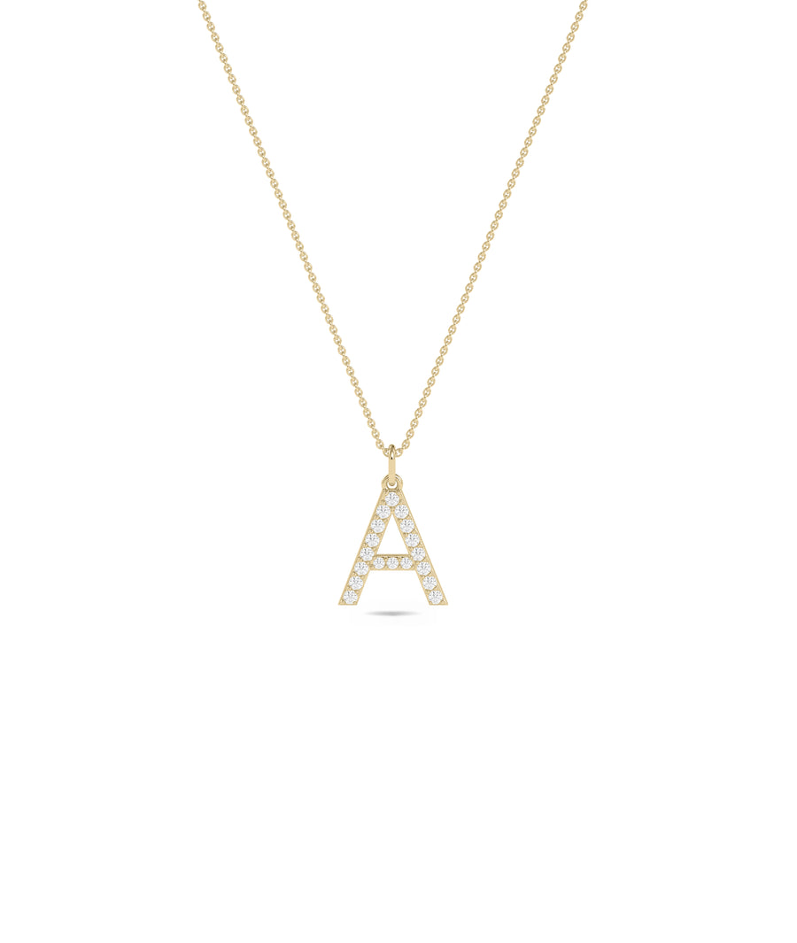 Diamond Pave Initial Charm media