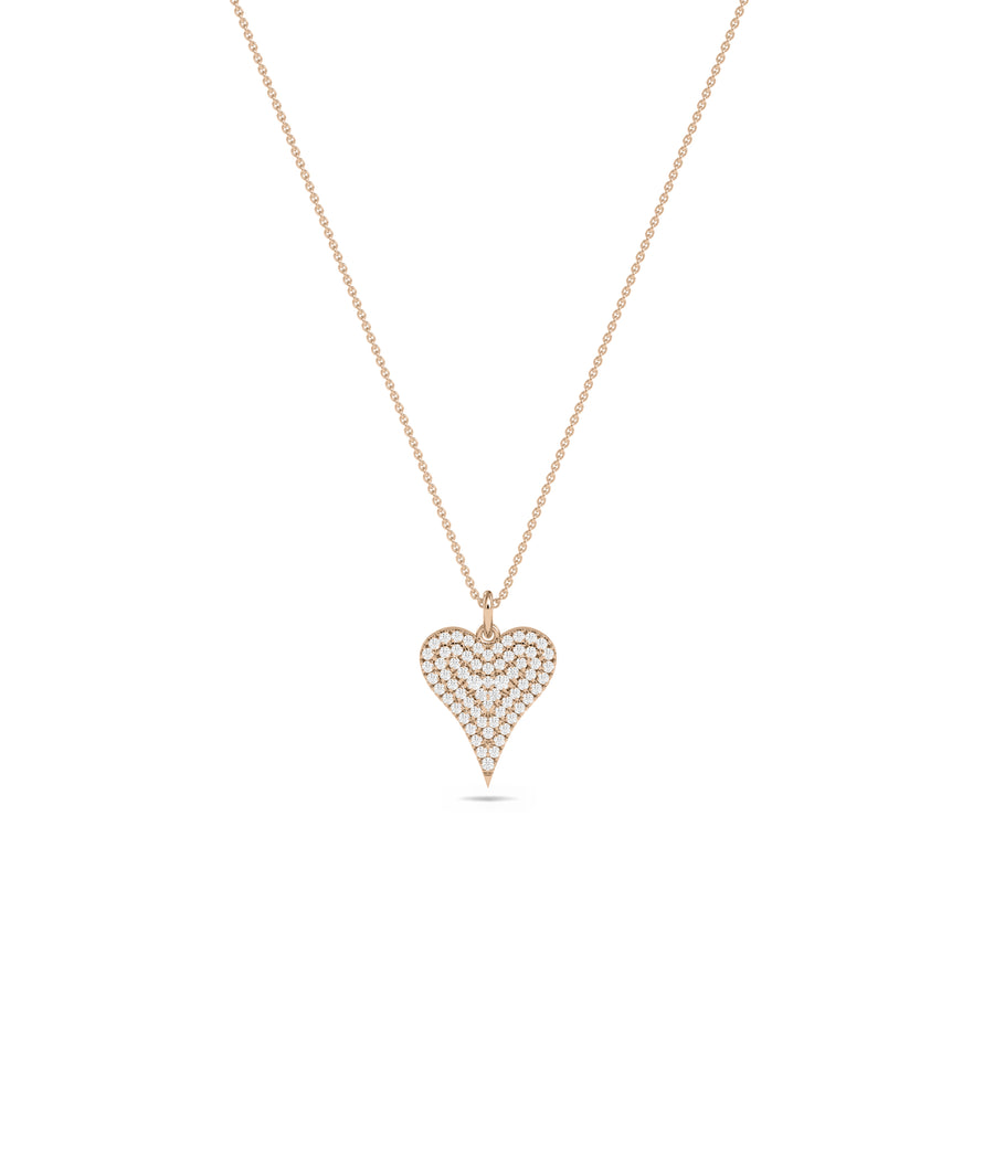 Pave Diamond Heart Charm media
