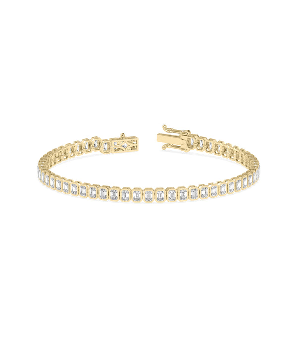 Bezel Set Emerald Cut Tennis Bracelet media