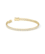 Bezel Set Emerald Cut Tennis Bracelet media