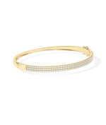 Three-Row Flat Pave Diamond Bangle media