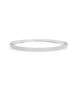 Three-Row Flat Pave Diamond Bangle media