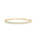 Three-Row Flat Pave Diamond Bangle