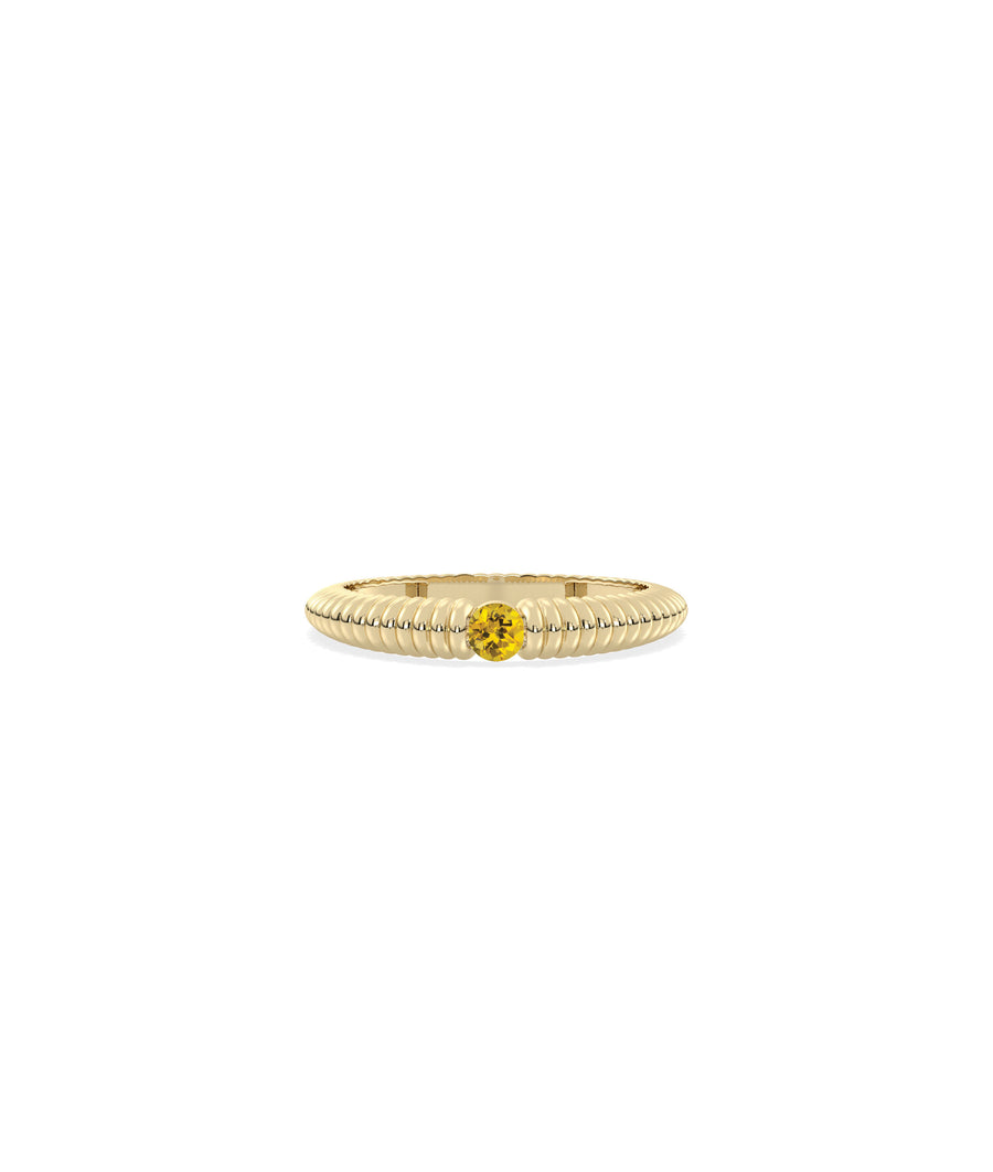 JF11331 yellow gold ring featuring a citrine gemstone