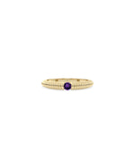 Yellow gold ring featuring an amethyst gemstone style JF11331