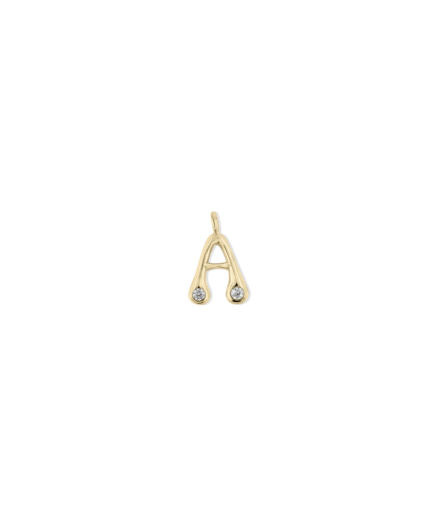 Bubble Initial Diamond Charm media