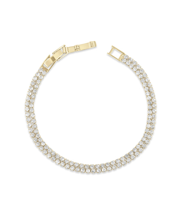 Double Row Diamond Tennis Bracelet media