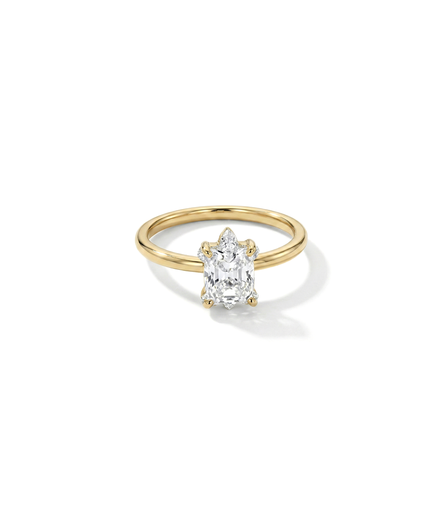 ONE CUT™ Tortoise Prong Set Band Ring media