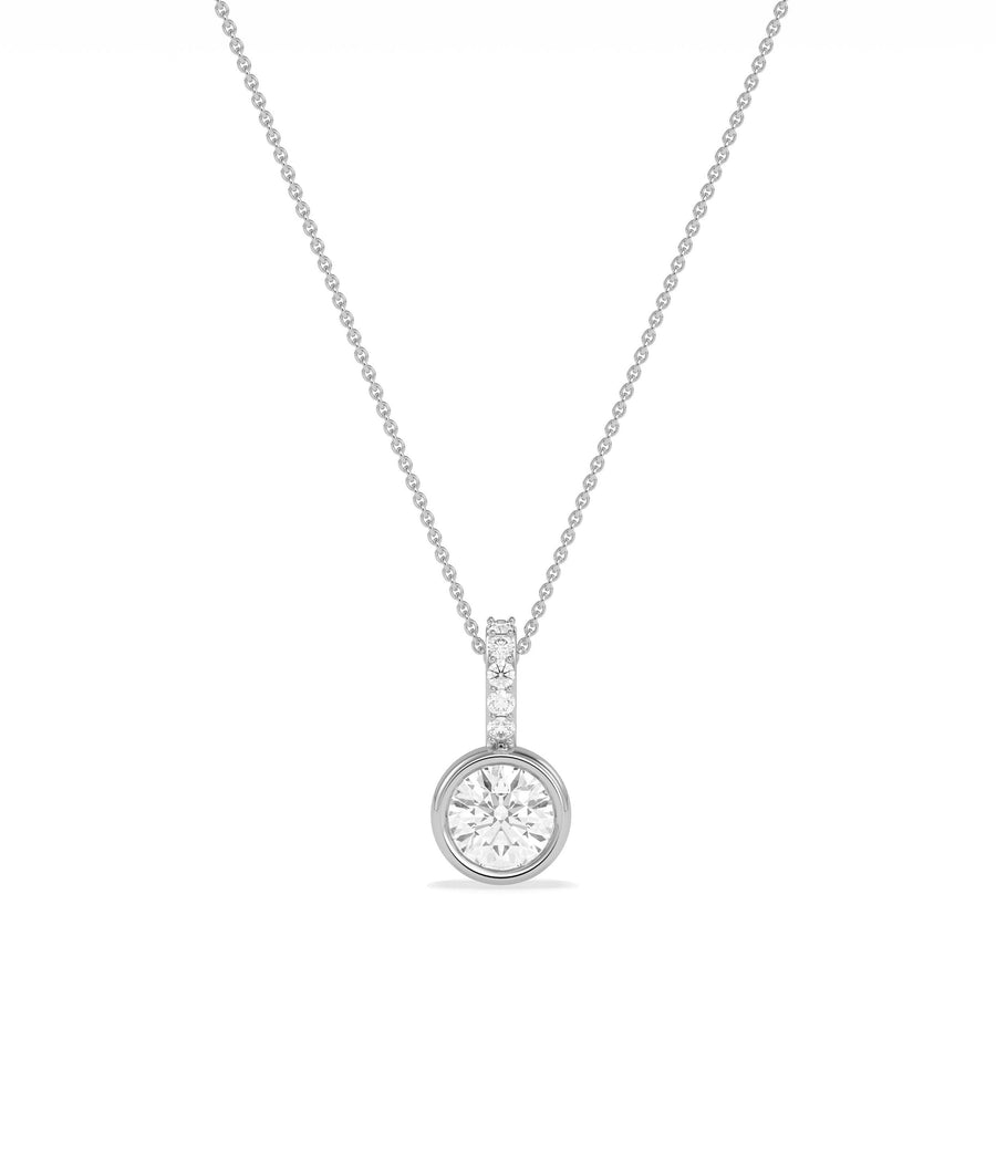 Round Bezel Solitaire Diamond Charm media