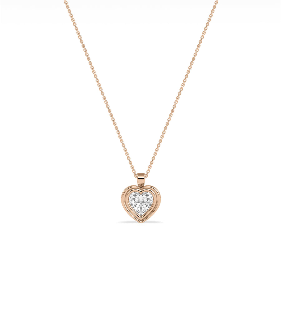 Double Layer Bezel Solitaire Diamond Charm media
