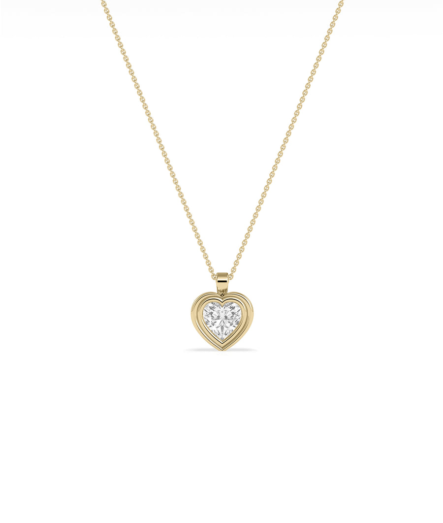 Double Layer Bezel Solitaire Diamond Charm media