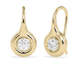 Bubble Round Diamond Dangle Earrings media